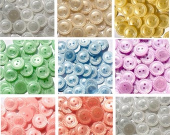 11.5mm - Mill Edge Buttons Milled Edge Baby Button - 8 Colours