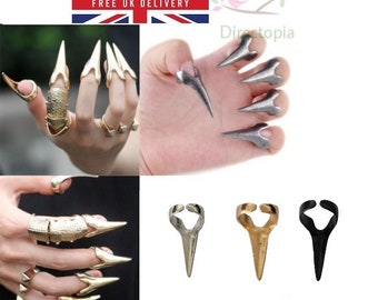 Nail Fingernail Ring Dragon Claw Talon Punk Statement High Fashion Rock Kawaii