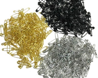 18mm Mini Metal Safety Pins Gold Silver Black Pins Metal Sewing Craft Dress Pin
