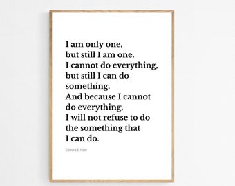 Motivational Quote Art Print | Black and White Wall Decor (Digital Download)