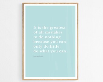 Blue Motivational Quote Print | Inspirational Wall Art (Digital Download)