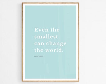 Motivational Quote Print | Blue Wall Art (Digital Download)
