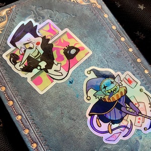 Adesivos holográficos Spamton e Jevil