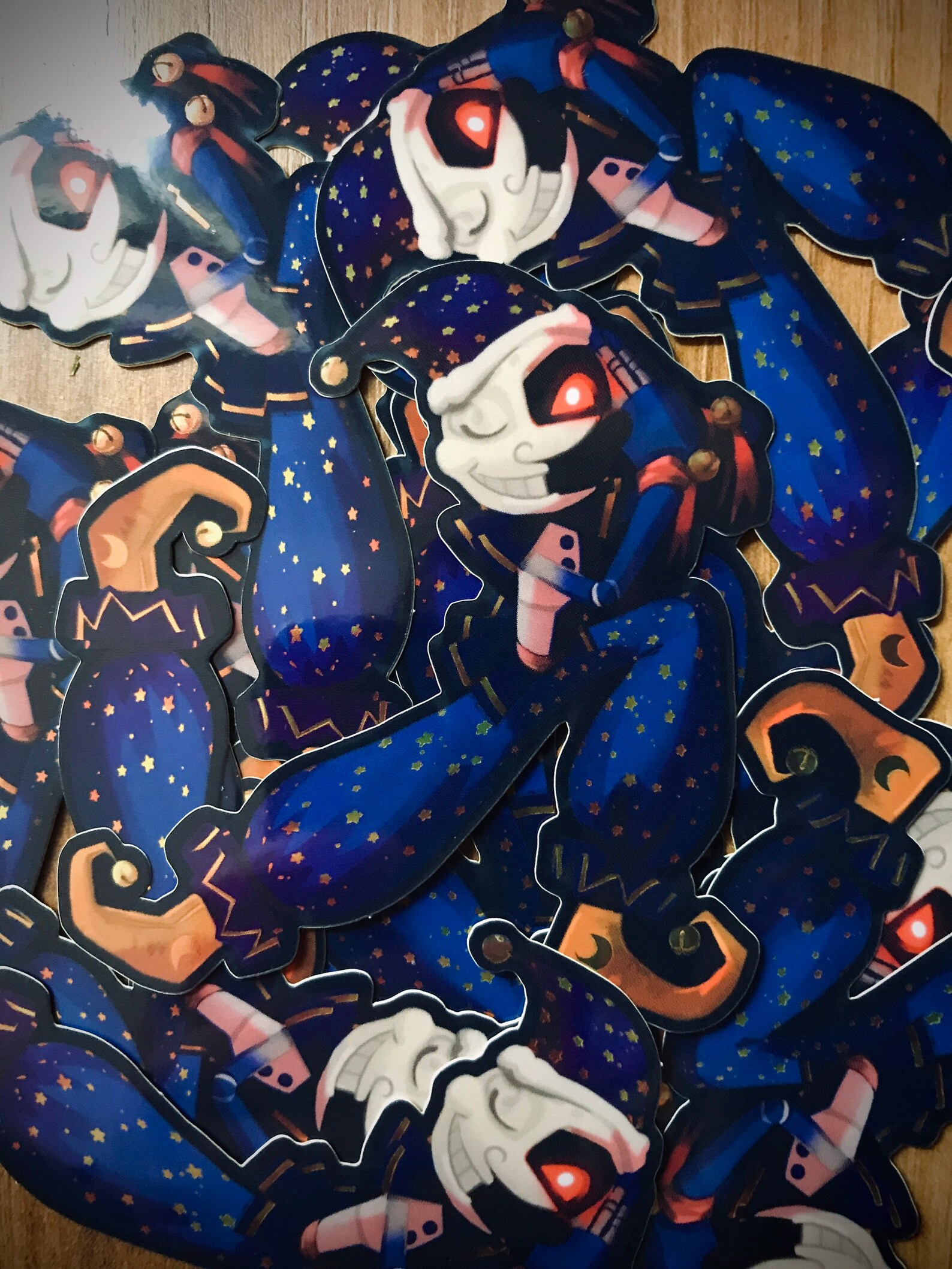 FNAF Sun and Moon Animatronics Gold Mirror Stickers two | Etsy