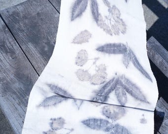 Botanical Dyed Cotton Fabric: Handwoven Natural Print, 38cm Wide