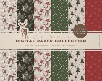 Seamless Christmas Pattern – Christmas Digital Paper – Holiday ...