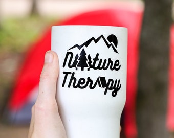 Nature Therapy Vinyl Decal, Car Decal, Laptop Decal, Tumbler Decal, Waterproof Decal, Camping Sticker, Nature Sticker