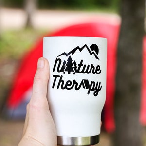 Nature Therapy Vinyl Decal, Car Decal, Laptop Decal, Tumbler Decal, Waterproof Decal, Camping Sticker, Nature Sticker