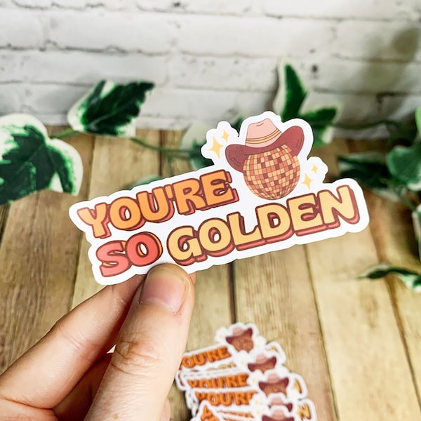 You're So Golden, Harry Styles Matte Sticker, Laptop Sticker, Water Bottle Sticker, Notebook Sticker, Waterproof Sticker