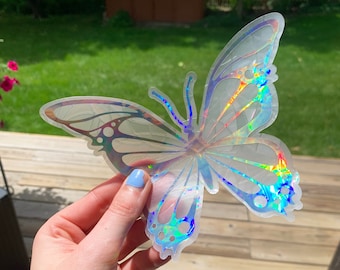 Butterfly Suncatcher Window Cling, Rainbow Prism Decal