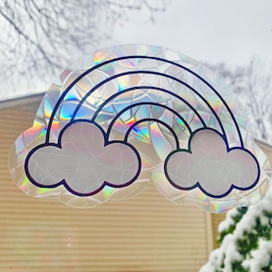 Rainbow Suncatcher Window Cling, Rainbow Window Prism, Window Suncatcher Decal, ,Rainbow Maker, Suncatcher Sticker, Rainbow Sticker