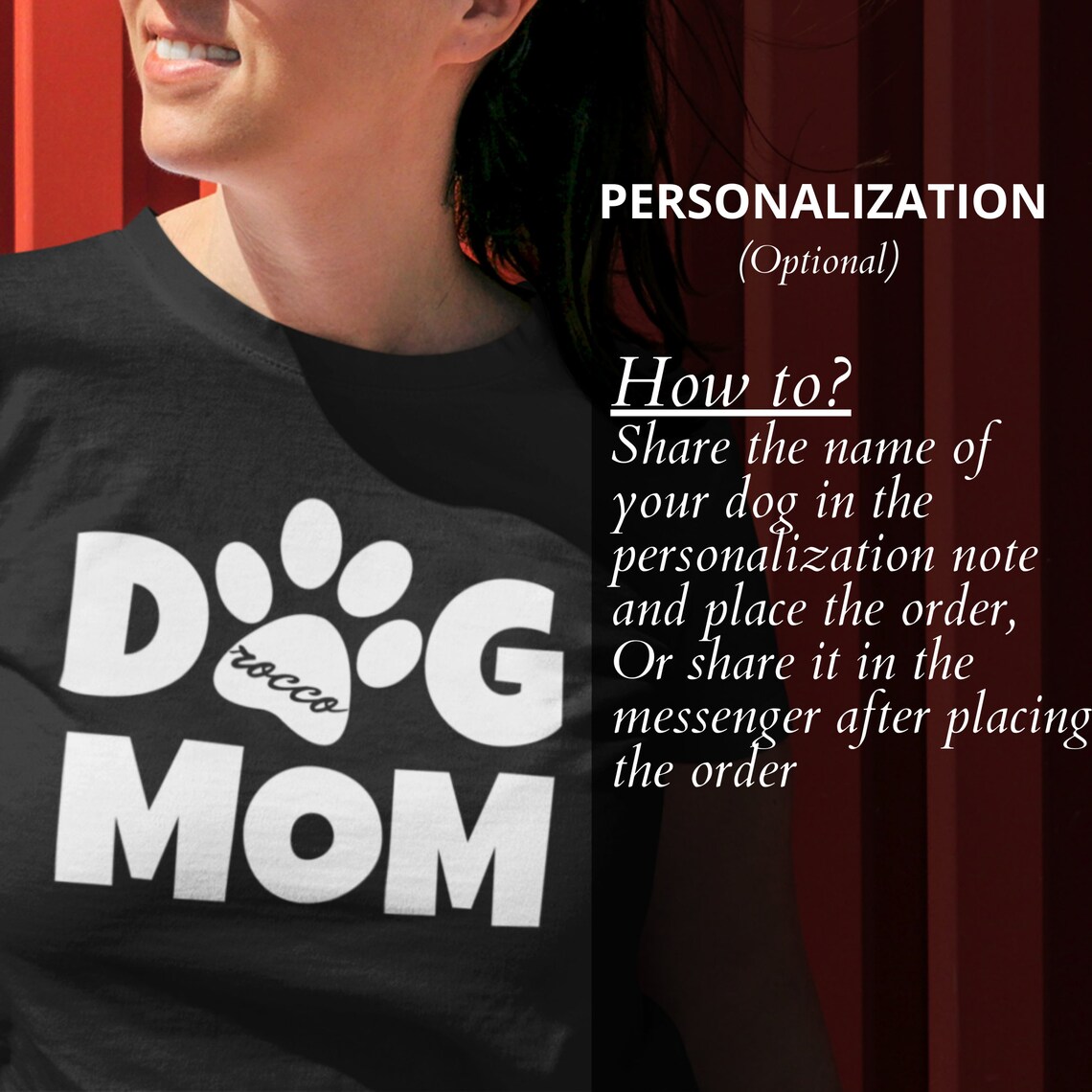 Personalized Dog Mom Shirt with your Dog's Name Gift for Etsy