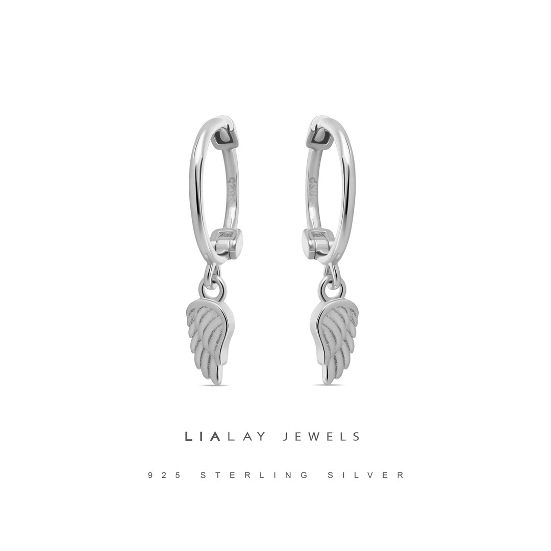 Gold Angel Wing Earrings Silver Wing Earrings Angels Wings Etsy UK