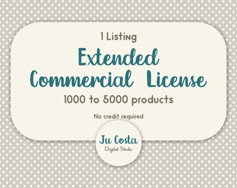 Extended Commercial License for cliparts and digital papers