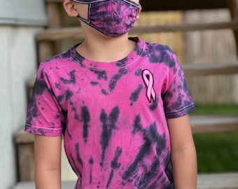 Adults Unisex Breast Cancer Awareness Tie Dye Shirts