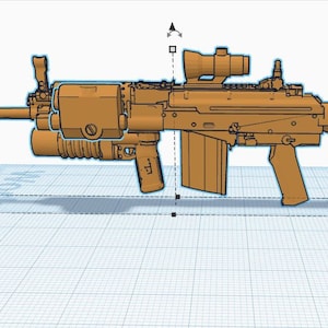 Custom designed Assault rifle - Under Barrel Grenade Launcher - For 1/100 Scale Gundam Models