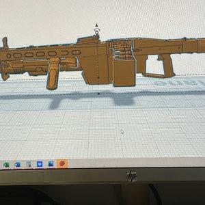 3D Printed MG42 - Under barrel Rocket Launcher Version - For 1/100 scale Gundam models