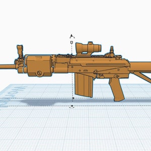 Custom designed Assault rifle - Base Version - For 1/100 Scale Gundam Models