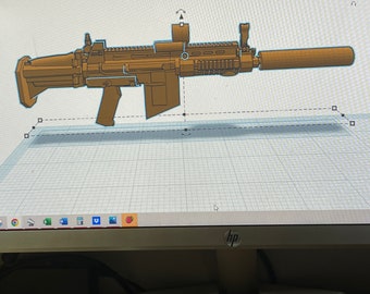 Custom Redesigned Zaku F2 Rifle- Vertical Magazine Version - For 1/144 Scale Gundam Models