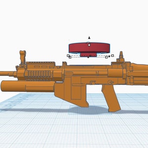 Custom Redesigned Zaku F2 Rifle- Under Barrel Grenade Launcher - For 1/100 Scale Gundam Models