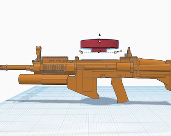Custom Redesigned Zaku F2 Rifle- Under Barrel Grenade Launcher - For 1/100 Scale Gundam Models