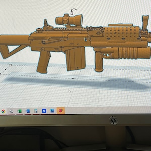 Custom designed Assault rifle - Under Barrel Grenade Launcher - For 1/144 Scale Gundam Models