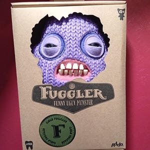 Plush Gold edition Fun Fuggler, ugly toys, Purple Knit style, gift idea, Valentine's gift