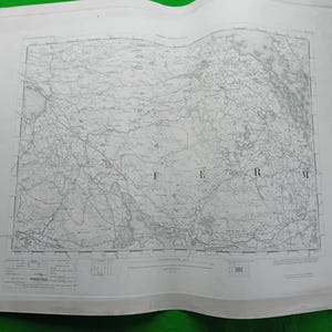 Antique Ordnance map, map of Ireland, Fermanagh county.