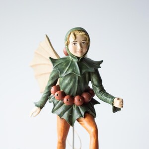 Holly Fairy Figurine, Series V1, Cicely Mary Barker