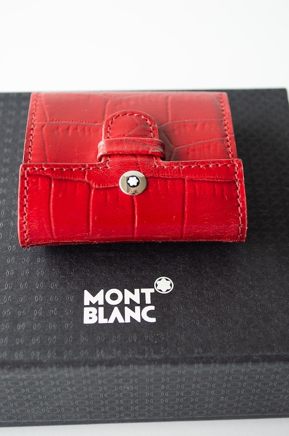 NIB Mont Blanc Travel Quartz Alarm Clock #9678 in Leather Folding