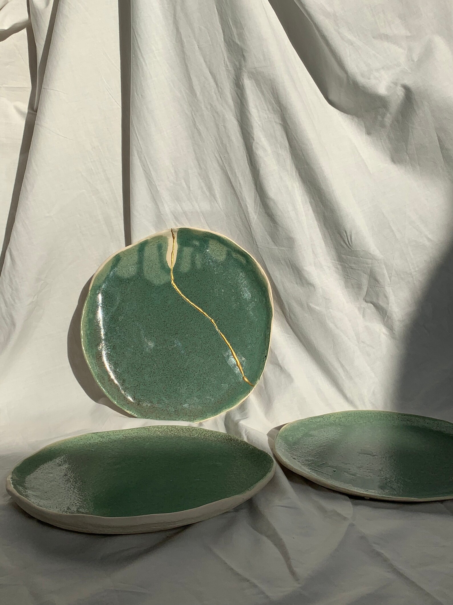 Green plates Etsy