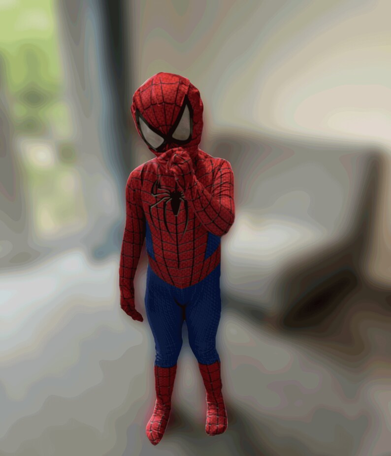Realistic Kids Spiderman Fancy Dress Costume image 2