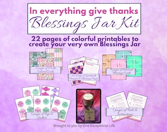 Dankbarkeit Kit | Dankbarkeit Geschenke | Dankbarkeit Glas | Dankbarkeit Journal Printable | Dankbarkeit Prompts | Dankbarkeitskarten |Dankbarkeits-Tagebuch