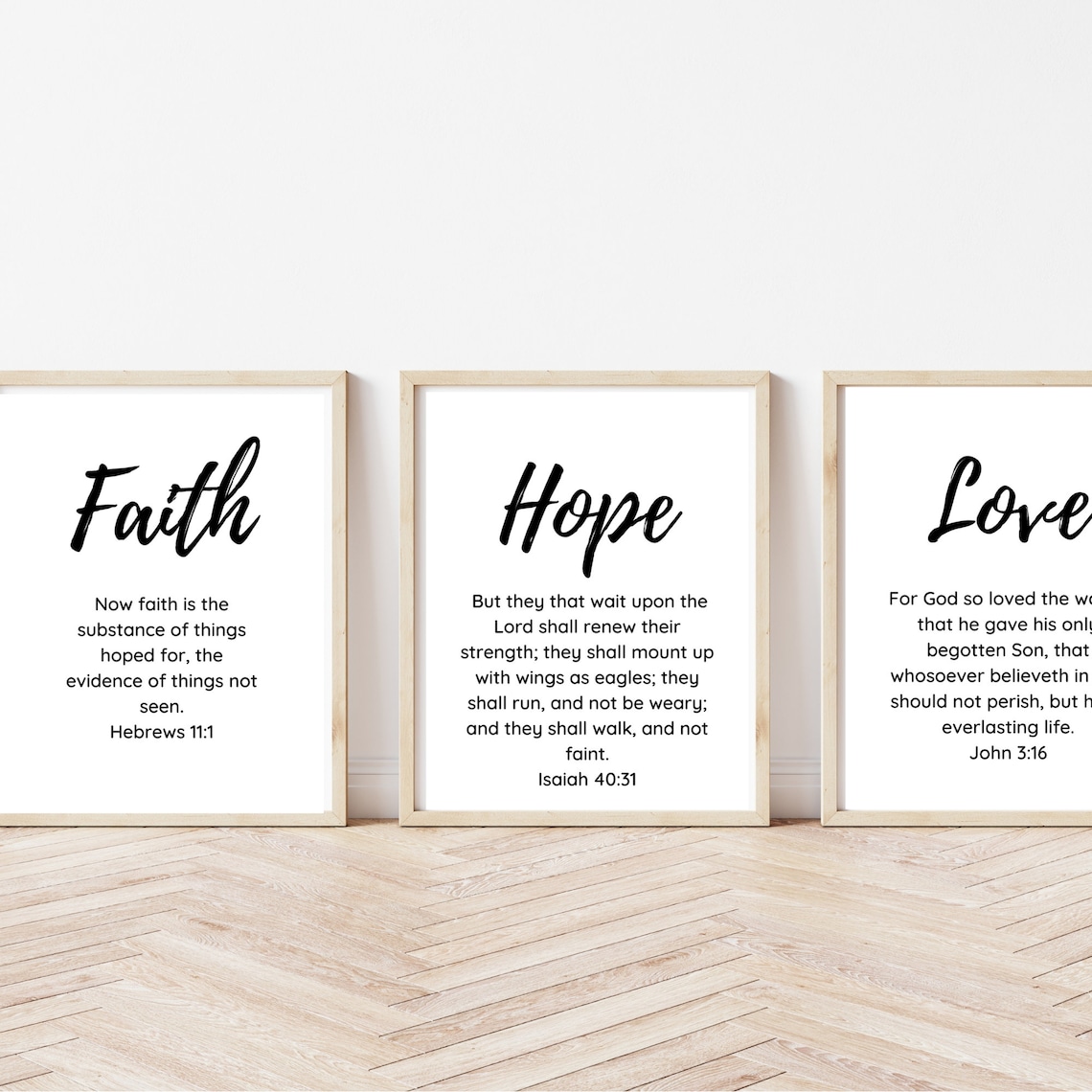 Faith Hope Love | Bible Verse Wall Art | Faith Hope Love Art ...