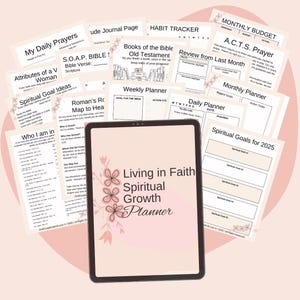 2025 Digital Planner | Digital Planner | Prayer Journal | Planner Printable | Bible Study Journal | Bible Study Guide | Productivity Planner