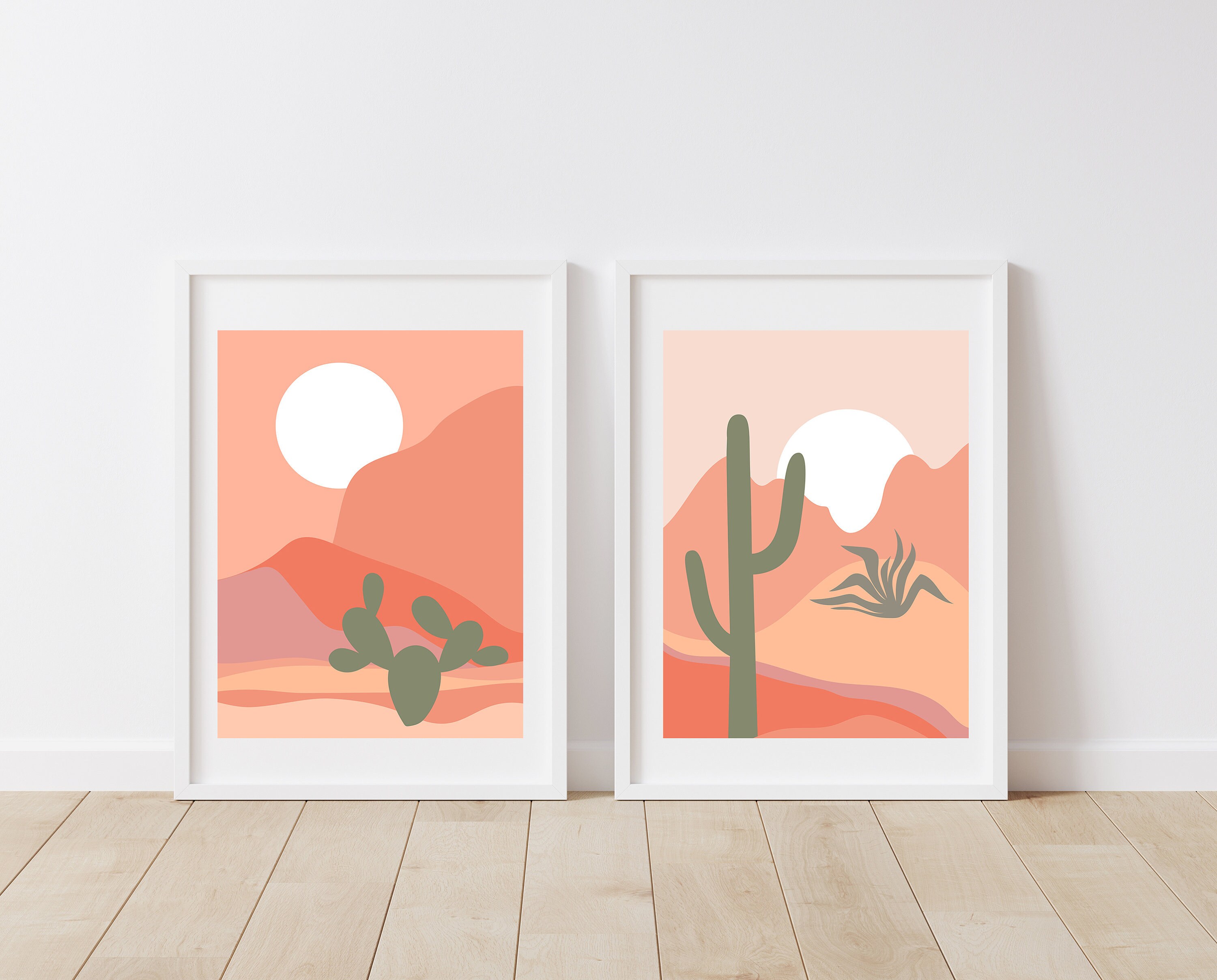 Boho Abstract Desert Landscape Print Earth Tones Boho Wall Etsy