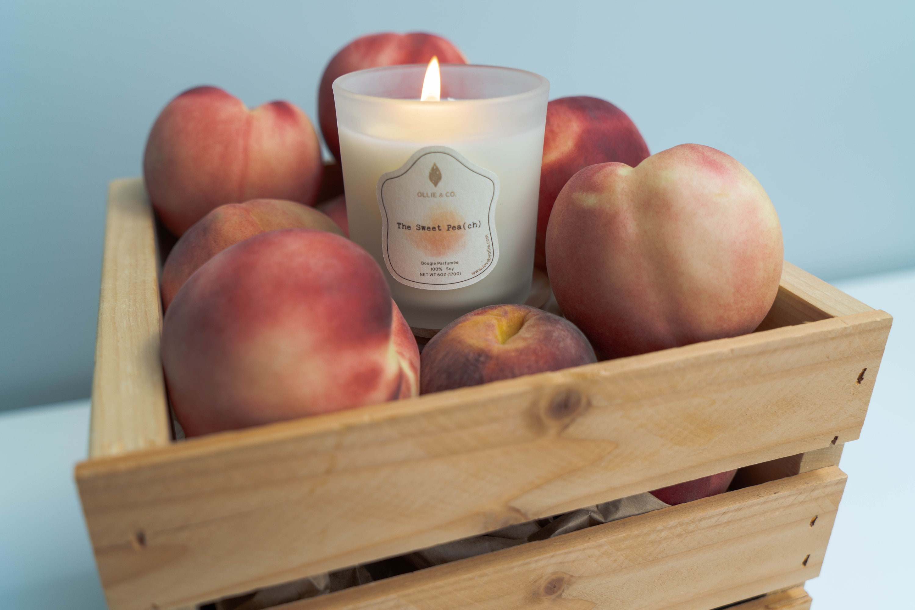 The Sweet Peach Peach Candle Fruity Scent Ollie & Co. Etsy UK