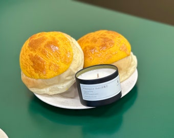 Bollo de piña / Vela aromática / Vela de soja en lata de 85 g / Regalos nostálgicos / Velas de inspiración asiática / Aromas únicos