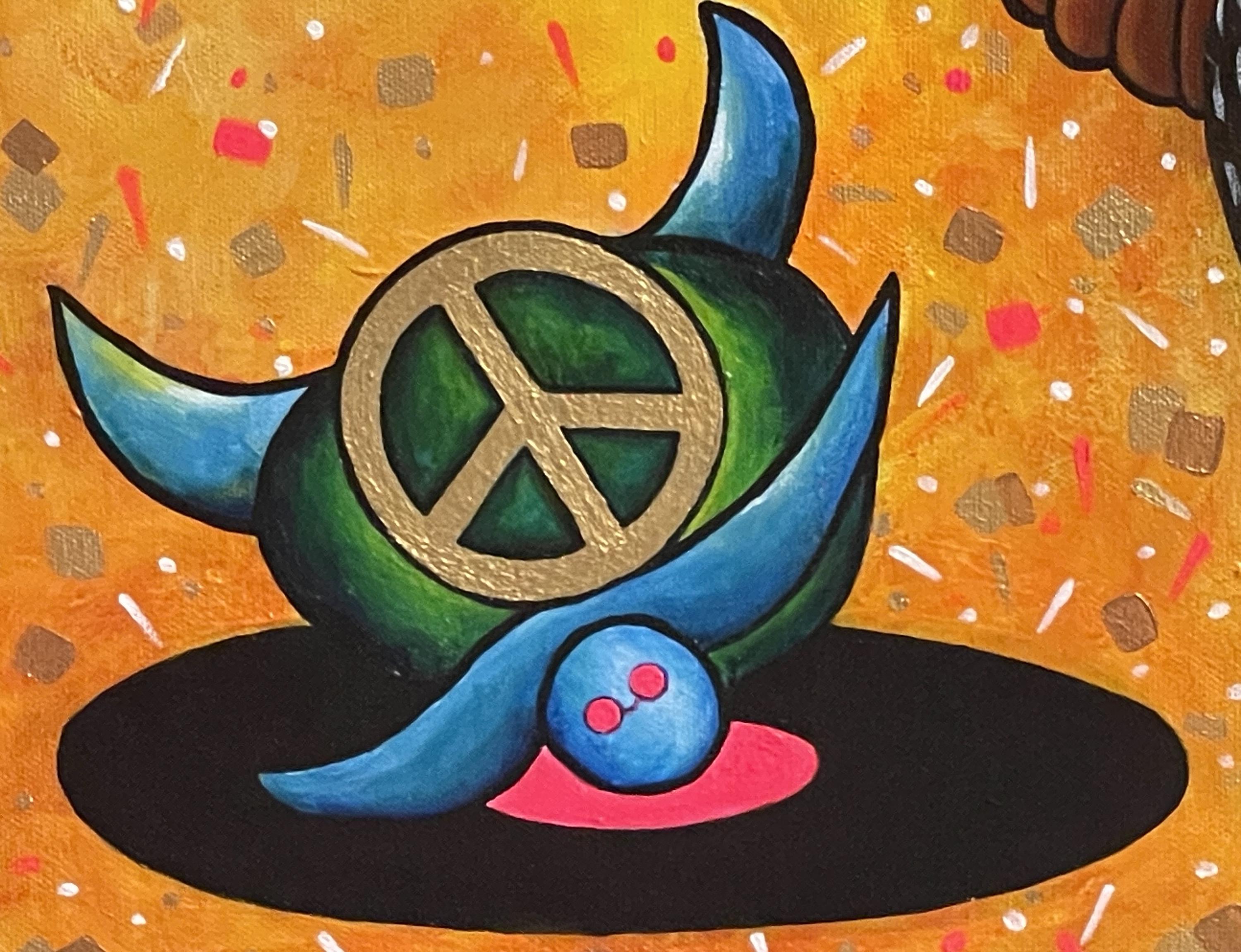 TURTLE ART! 36x36 Original Acrylic Painting by Tampa