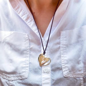 Silver Heart Pendant, Handmade, Lovers gift, Statement piece, bridal gift, Heart Necklace