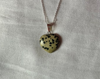 dalmatian jasper heart necklace | aeternum adornments
