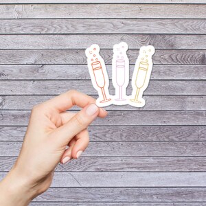 Champagne Glass Stickers
