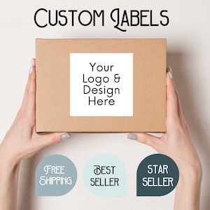 Aangepaste labels, gepersonaliseerde labels, vierkante labels, cirkellabels, aangepaste stickers, cadeautaslabel, zakelijke labels, gratis verzending!