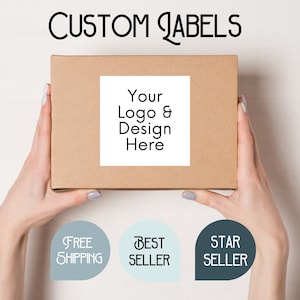 Custom Labels, Package Labels, Square Labels, Circle Labels, Custom stickers, Gift bag label, Business labels, Custom Roll Stickers, Party