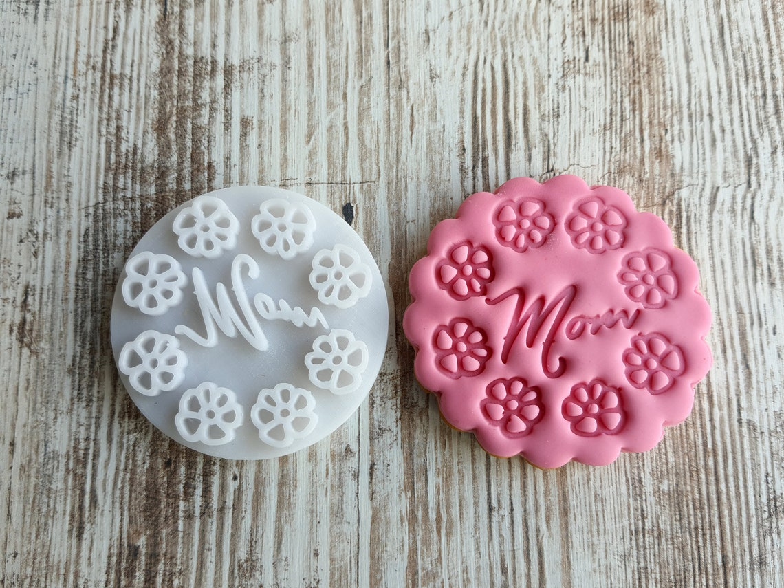 Mom Cookie Embosser Stamp Etsy