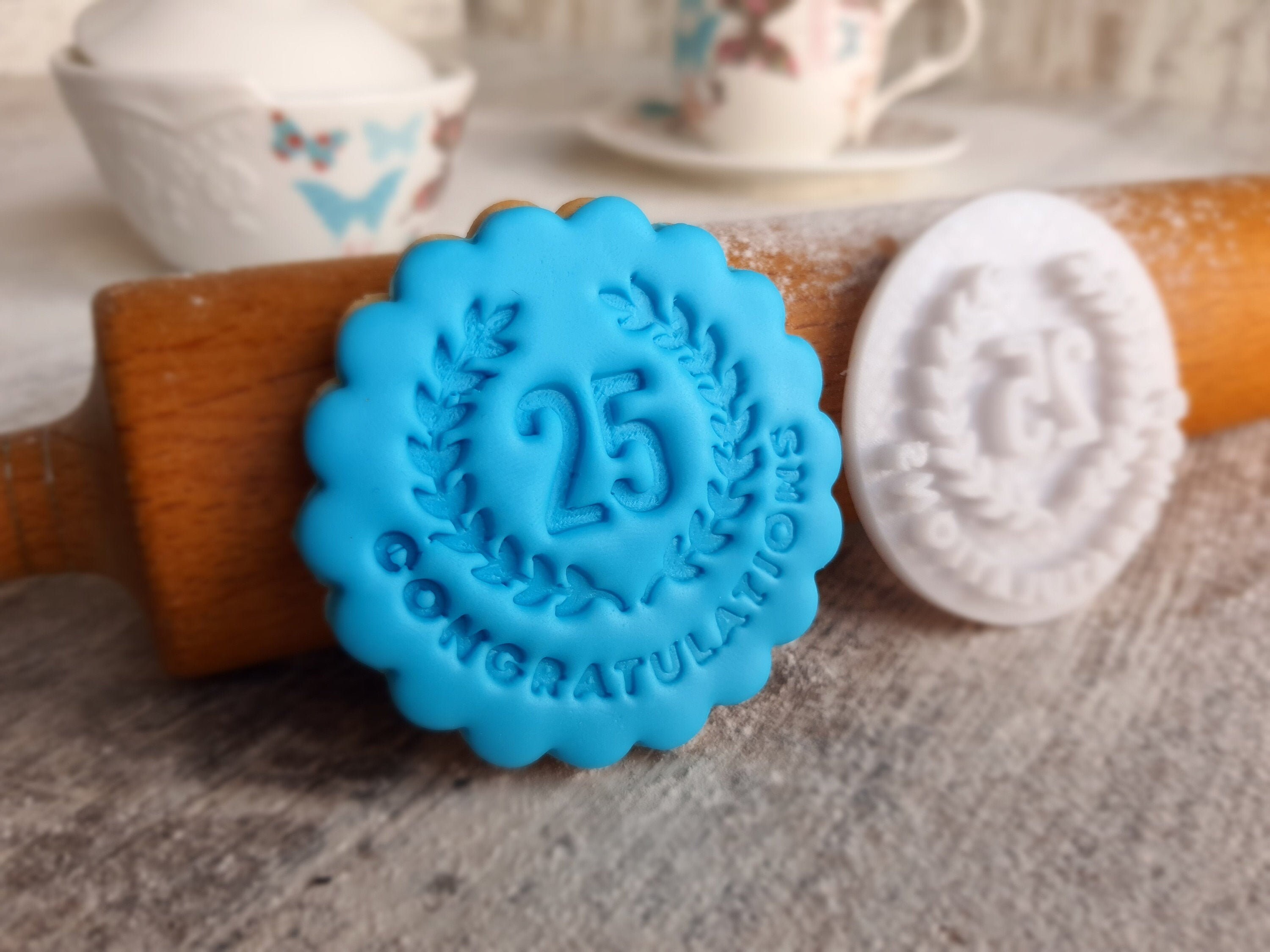 Congratulations Personalized Cookie Stamp Embosser Fondant Etsy
