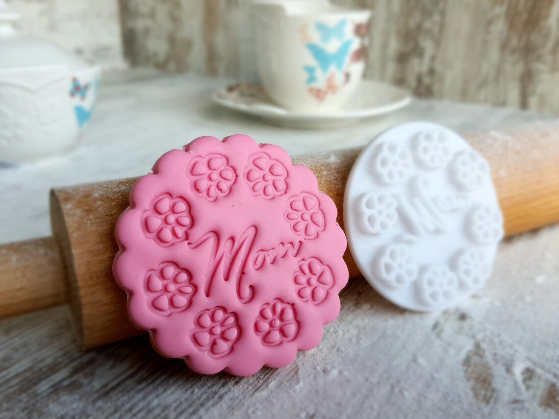 Mom Cookie Embosser Stamp Etsy