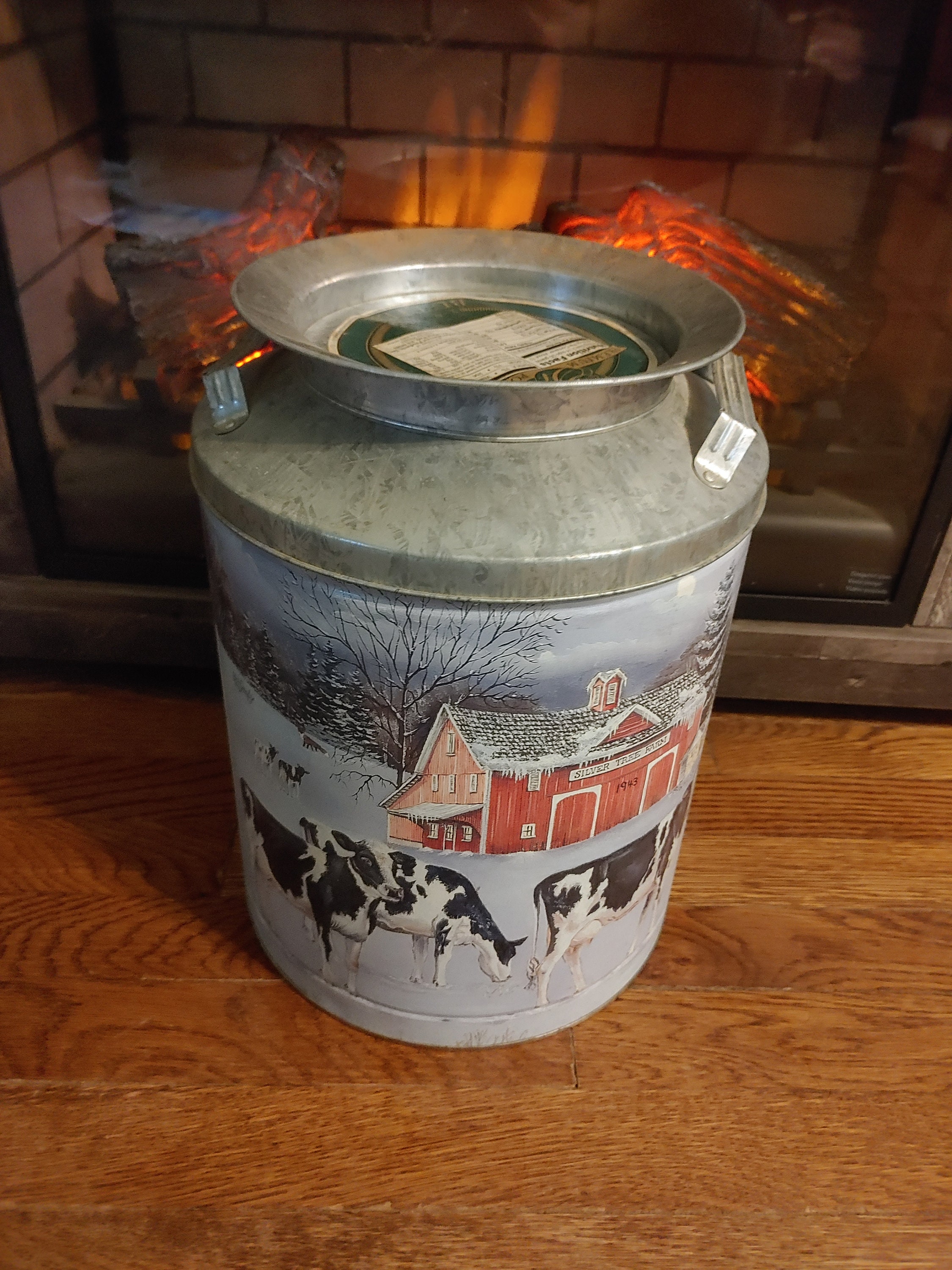 Houston Foods CO Milk Can Popcorn Tin Etsy