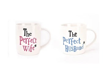Funny Couple Gift Mugs Set, Wedding Gift Set