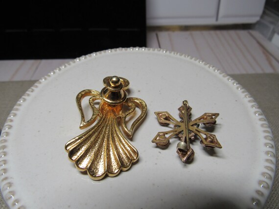 Angel pin, vintage pin, angel pins, snowflake pin… - image 3